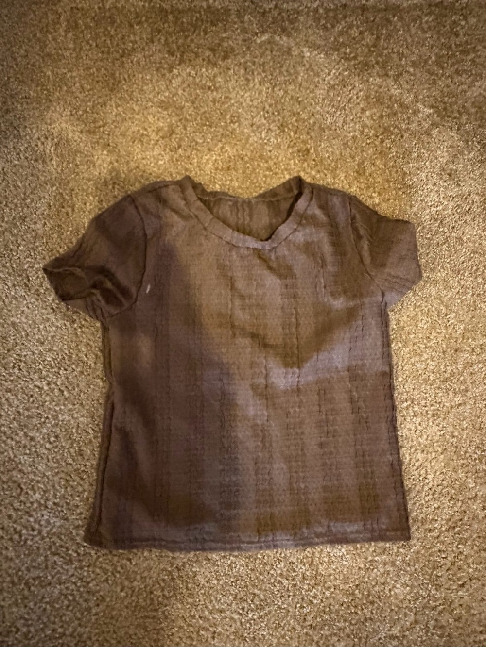 Women’s Short Sleeve V-Neck Tee in Brown